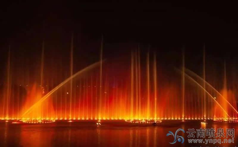 三門峽新增一處音樂噴泉——秦人碼頭音樂噴泉