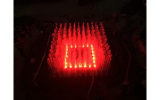 昆明潤城第二大道矩陣音樂噴泉和玻光跳泉