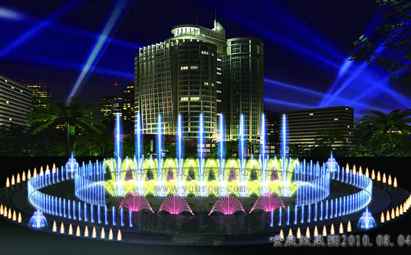 廣場音樂噴泉設計-越南老街省沙巴廣場噴泉工程