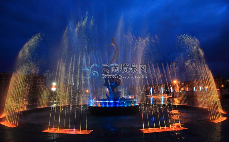廣場音樂噴泉設計-景谷傣族潑水節狂
