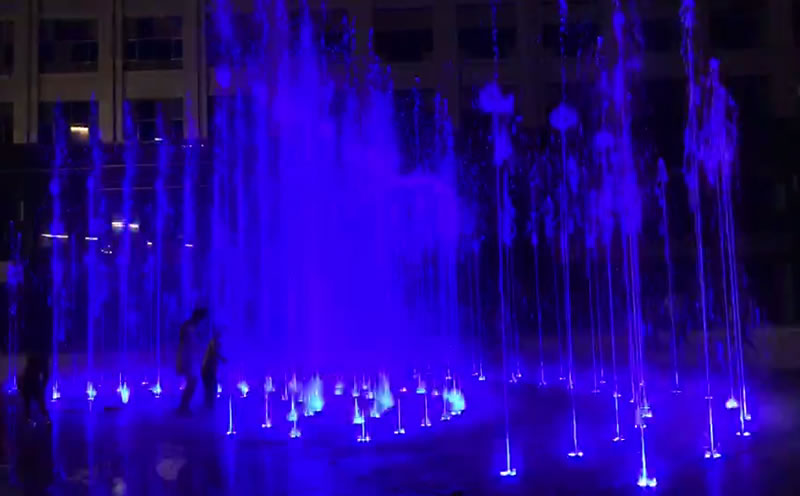 云南廣場噴泉設計案例-文山蓮城1號廣場旱地音樂噴泉